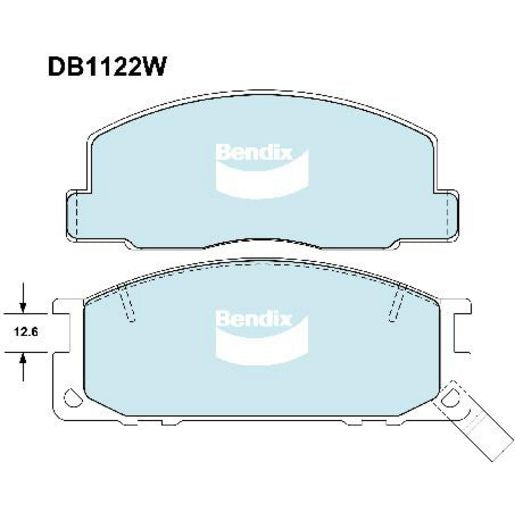 Bendix Heavy Duty Brake Pad Set Front DB1122W HD