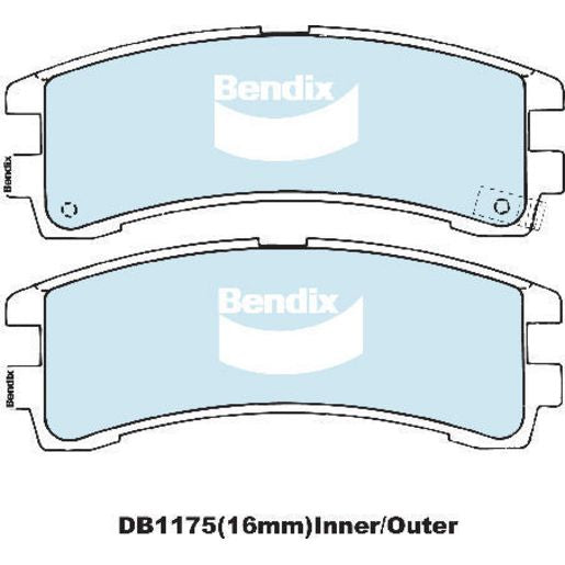Bendix Heavy Duty Brake Pad Set Rear DB1175 HD