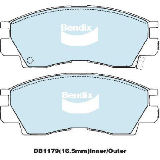 Bendix General CT Brake Pad Set Front DB1179 GCT