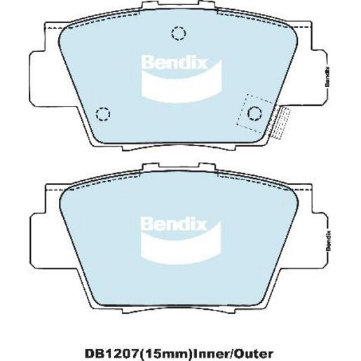 Bendix General CT Brake Pad Set Rear DB1207 GCT