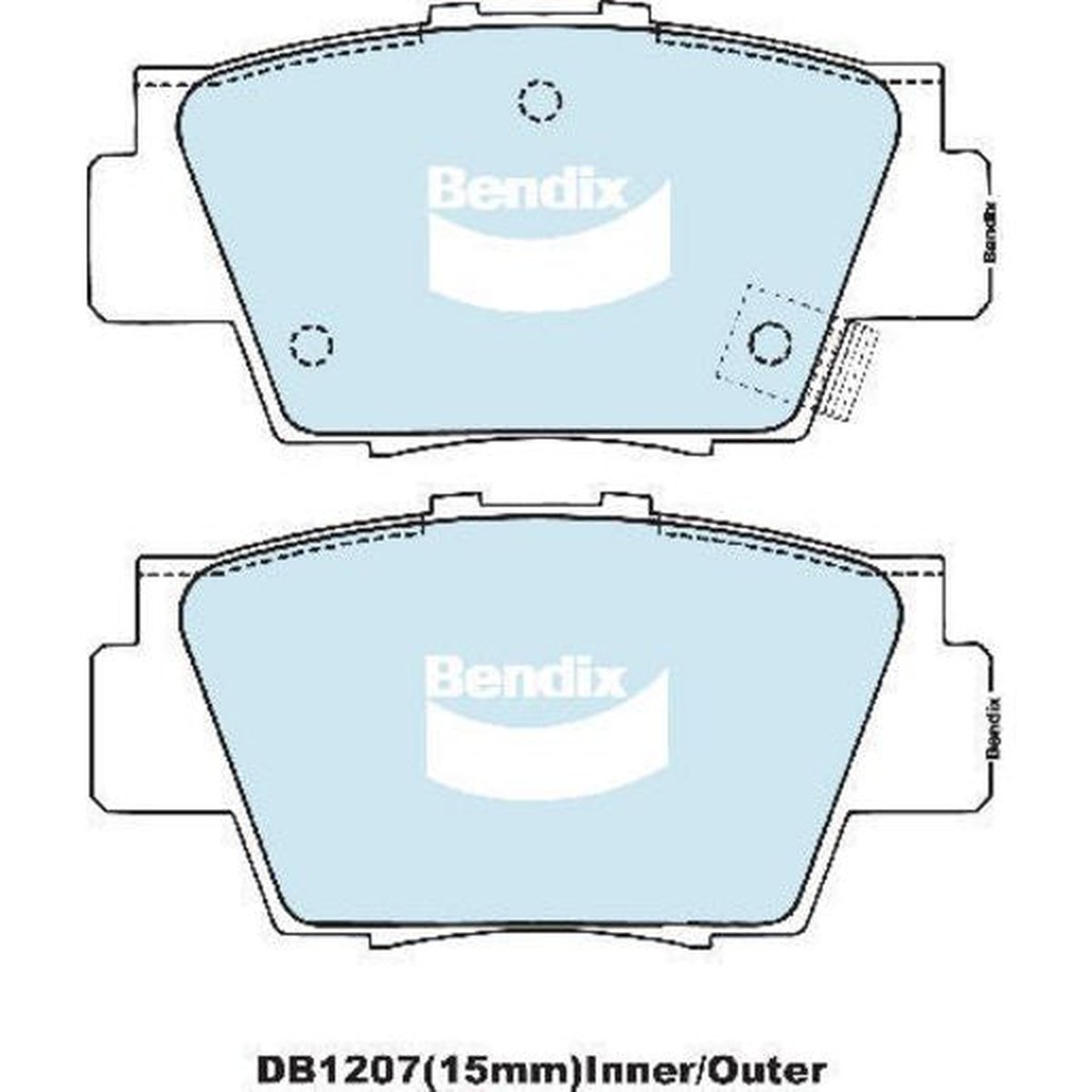 Bendix General CT Brake Pad Set Rear DB1207 GCT