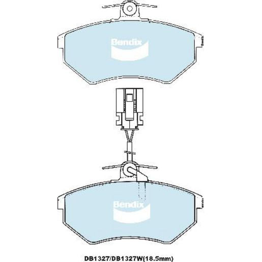 Bendix General CT Brake Pad Set Front DB1327 GCT