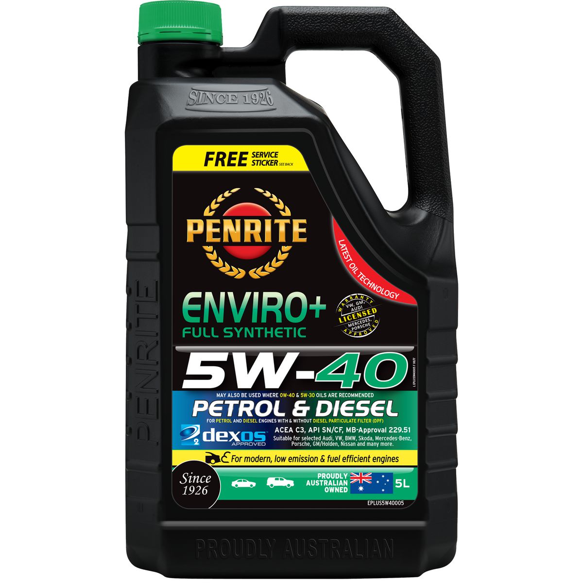 Penrite Enviro+ 5W-40 Engine Oil 5L