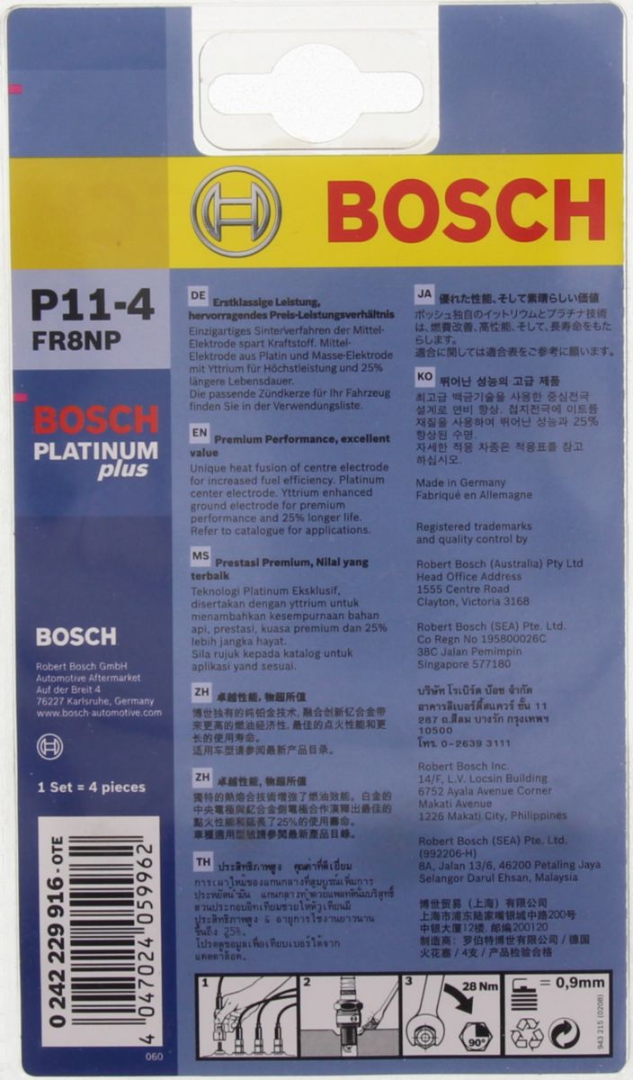 Bosch Platinum Spark Plug P11-4