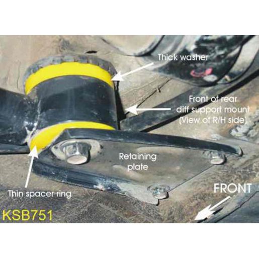 Whiteline KSB751 Front Of Rear Diff Support Lock fits Subaru WRX/STI 2000-07