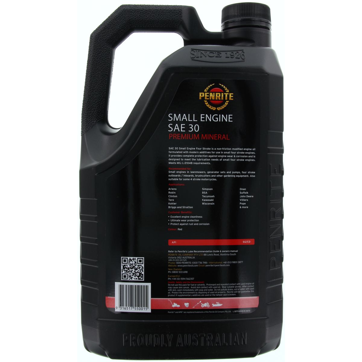 Penrite Small Engine 4 Stroke Oil SAE 30 5L