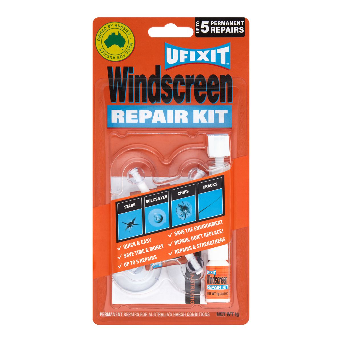 UFIXIT DIY Windscreen Repair Kit WRK1