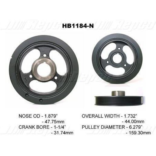 Powerbond OEM Replacement Harmonic Balancer HB1184N