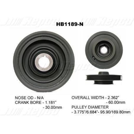 Powerbond OEM Replacement Harmonic Balancer HB1189N