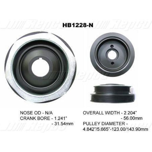 Powerbond OEM Replacement Harmonic Balancer HB1228N