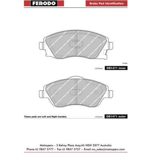 Ferodo Brake Pad Set FQTA1471