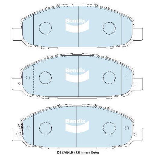 Bendix Heavy Duty Brake Pad Set Front DB1769 HD
