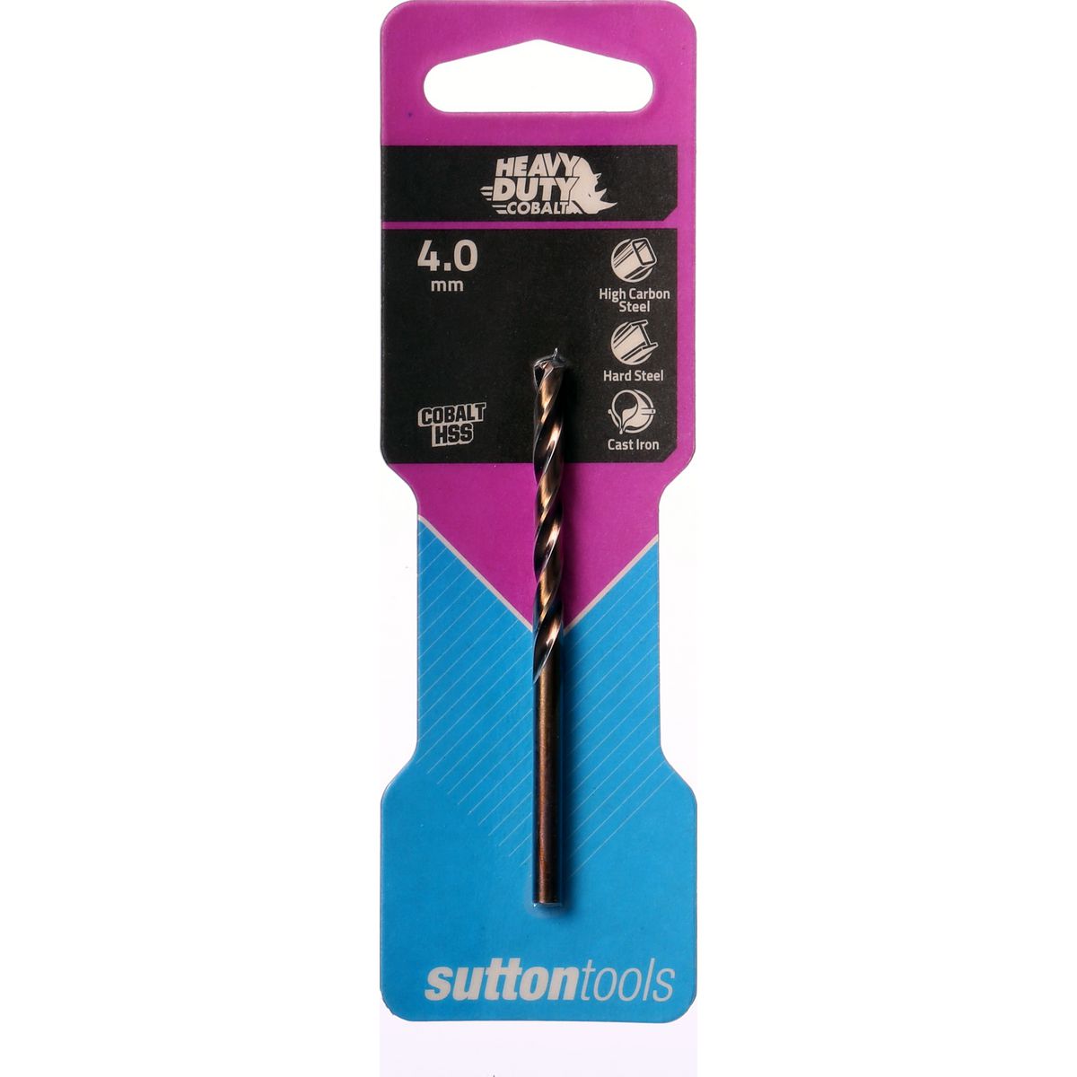 Sutton Jobber Drill Bit HD Cobalt HSS 4mm Dia 43mm L2 75mm L1 93642