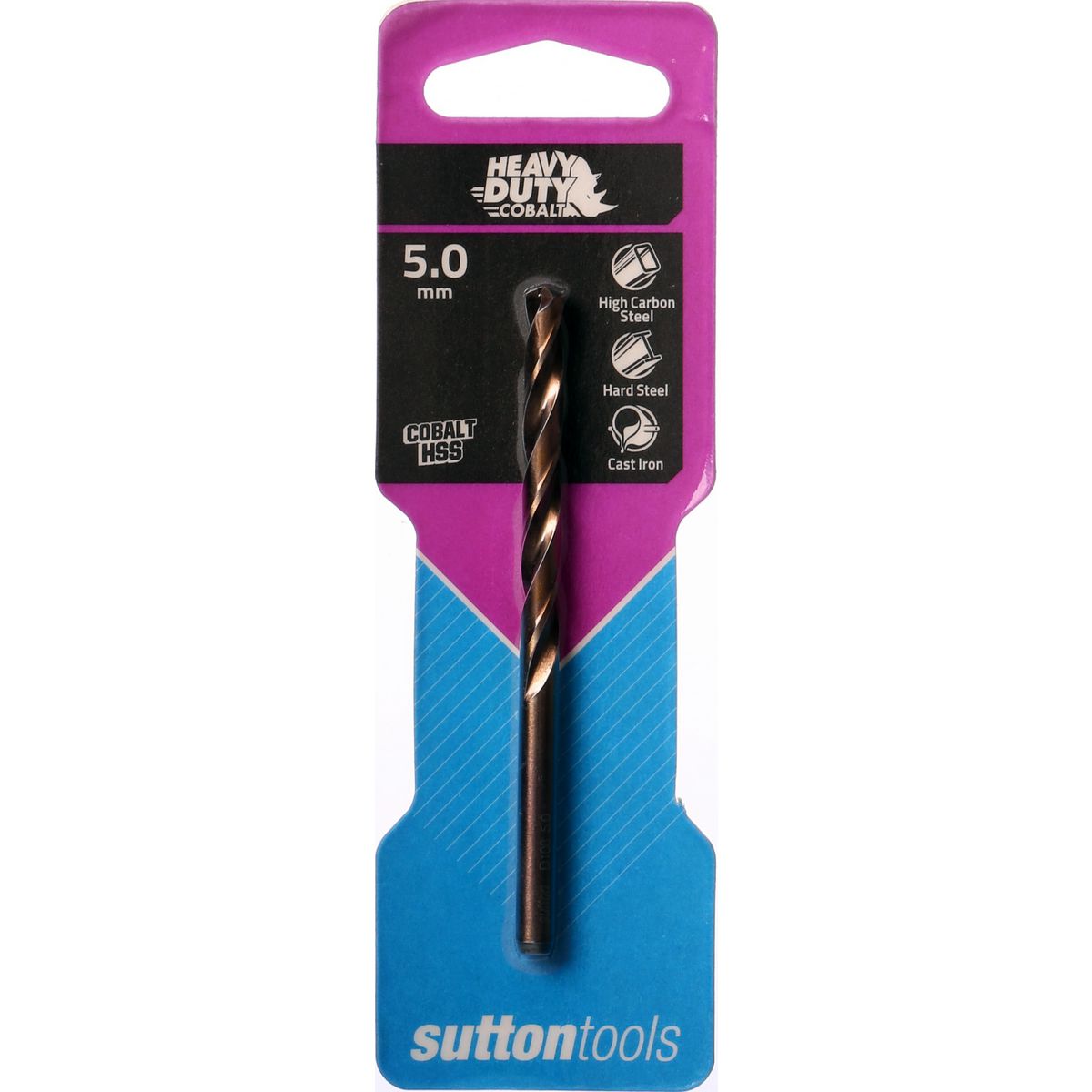 Sutton Jobber Drill Bit HD Cobalt HSS 5mm Dia 52mm L2 86mm L1 93703