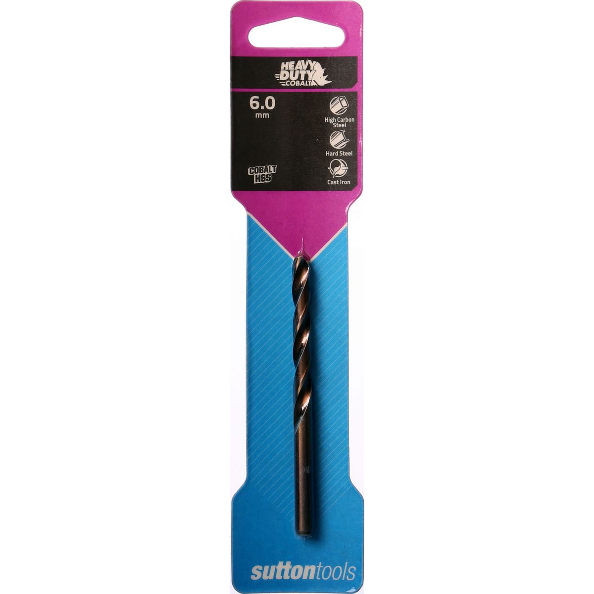 Sutton Jobber Drill Bit HD Cobalt HSS 6mm Dia 57mm L2 93mm L1 93741