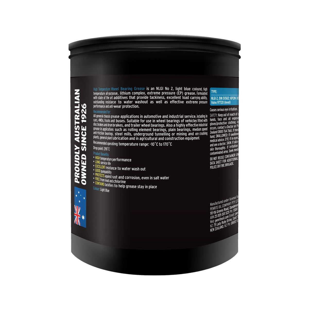 Penrite Wheel Bearing Grease High Temperature 2.5kg HTGR0025