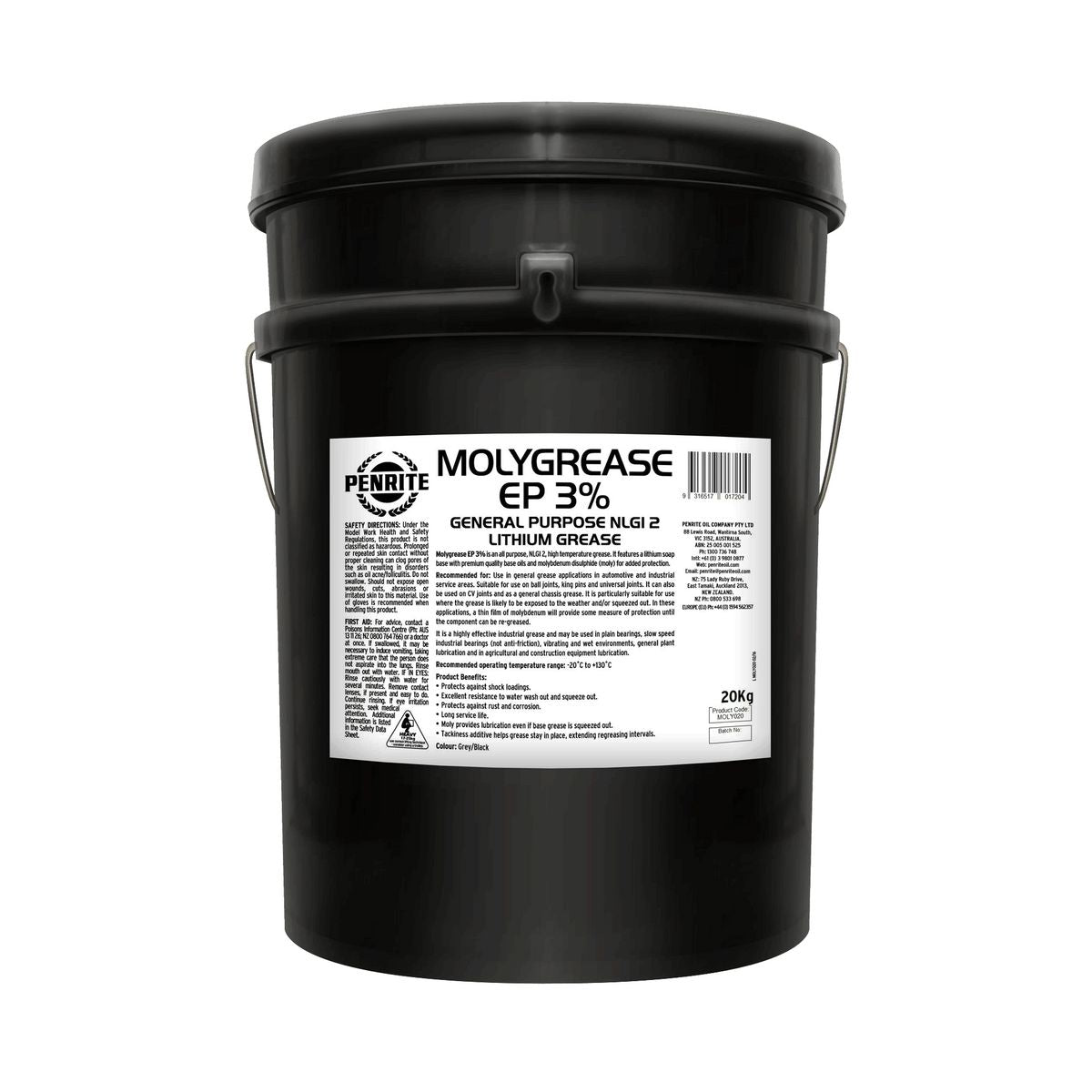 Penrite Oil Molygrease Ep 3% 20Kg MOLY020