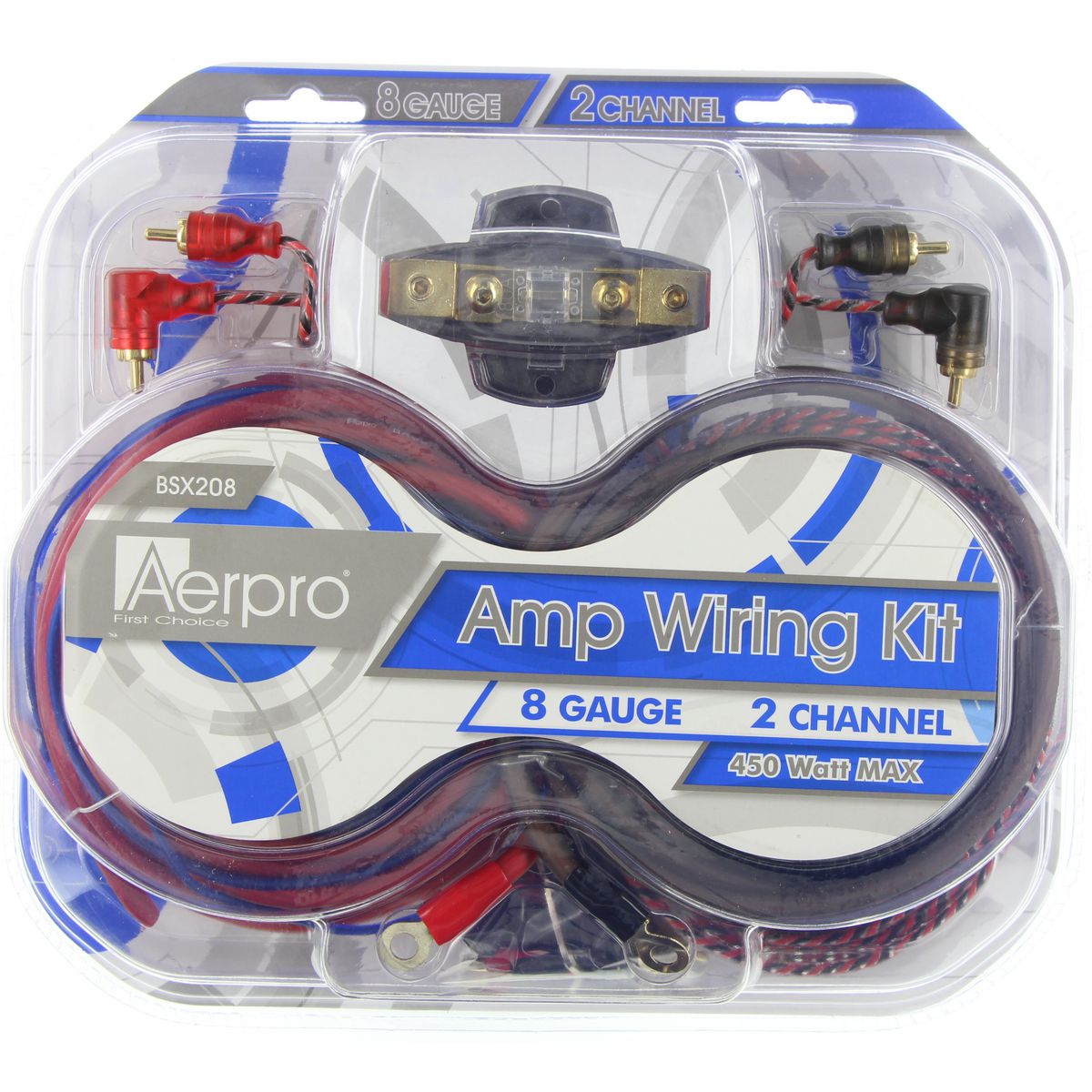 Aerpro Bassix 8GA 2 Channel Amp Install Kit