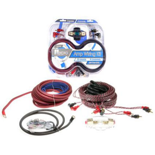 Aerpro Bassix 8GA 4 Channel Amp Install Kit