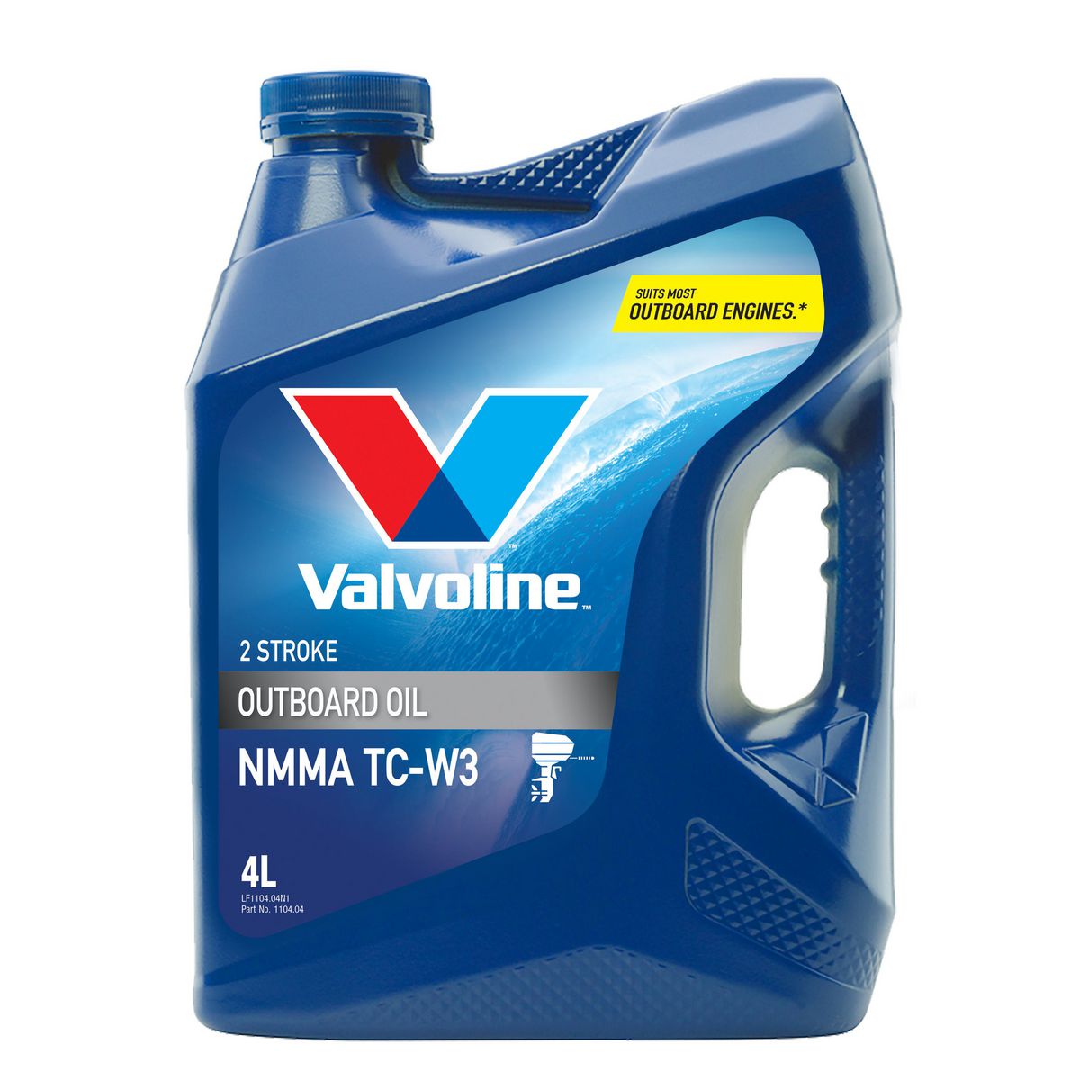 Valvoline 2 Stroke Marine Outboard Engine Oil NMMA TC-W3 4L 1104.04