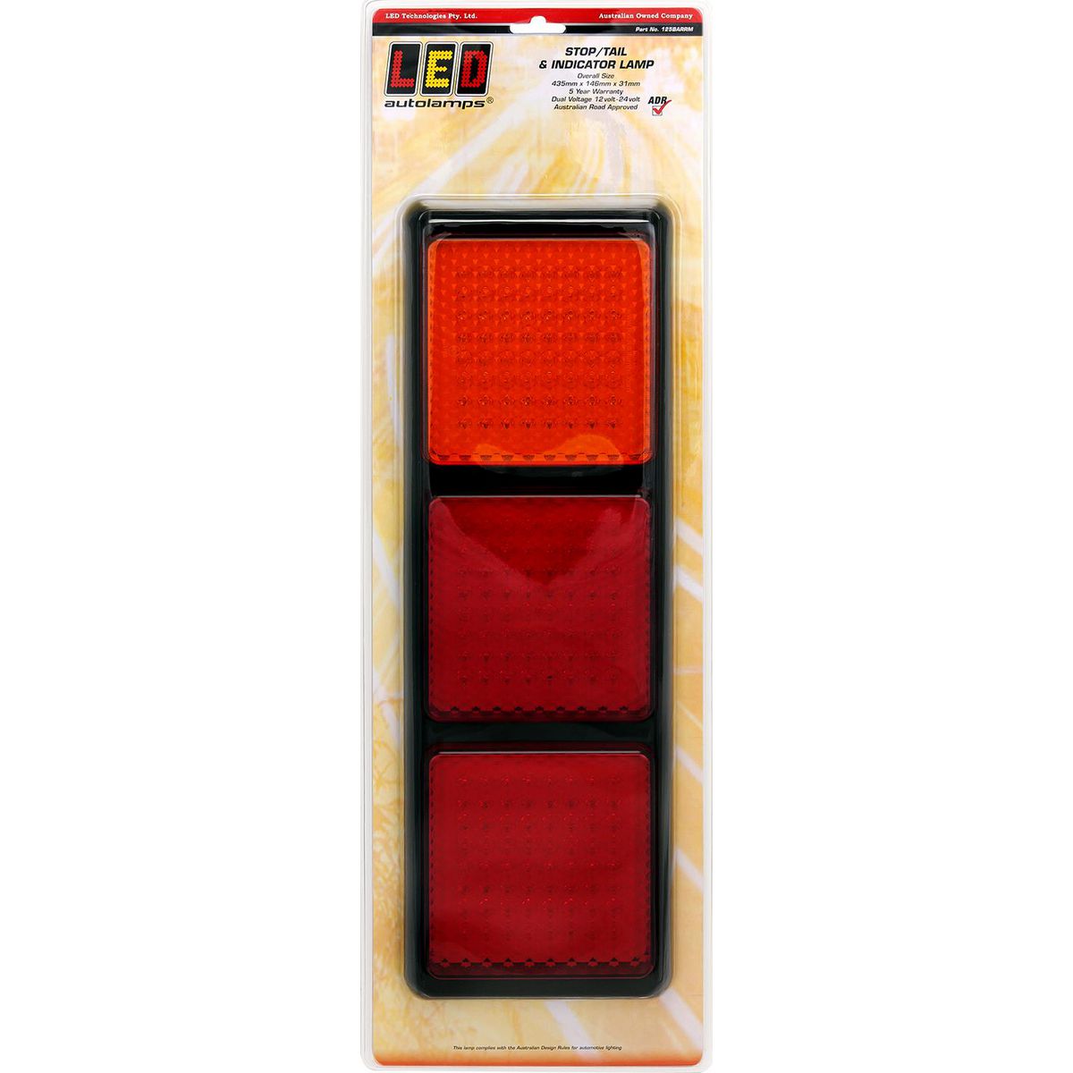 LED Autolamps Stop/Tail/Indicator Light LED 12/24V 125BARRM
