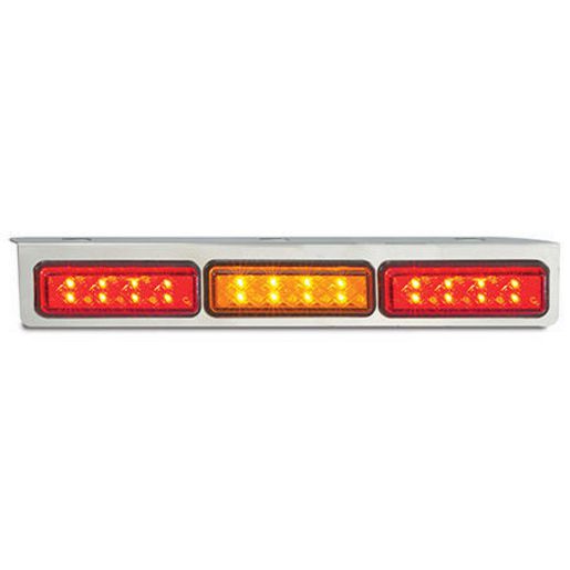 LED Autolamps Stop Tail & Ind. Chrome. Bkt. 470Mmx70Mm 135CARRM