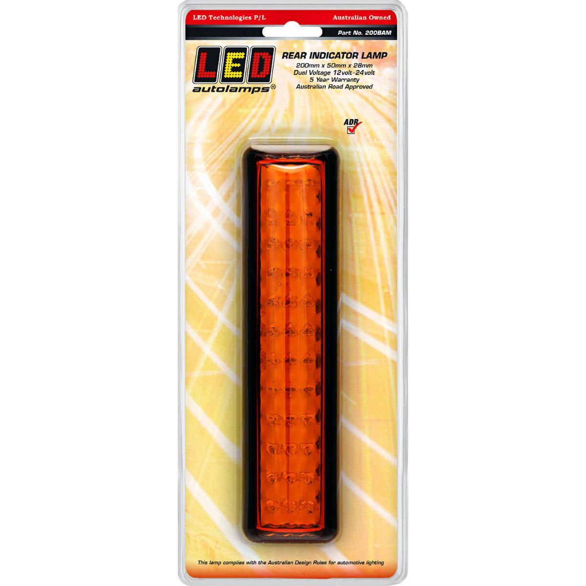 LED Autolamps Rear Indicator Light LED 12/24V 200BAM