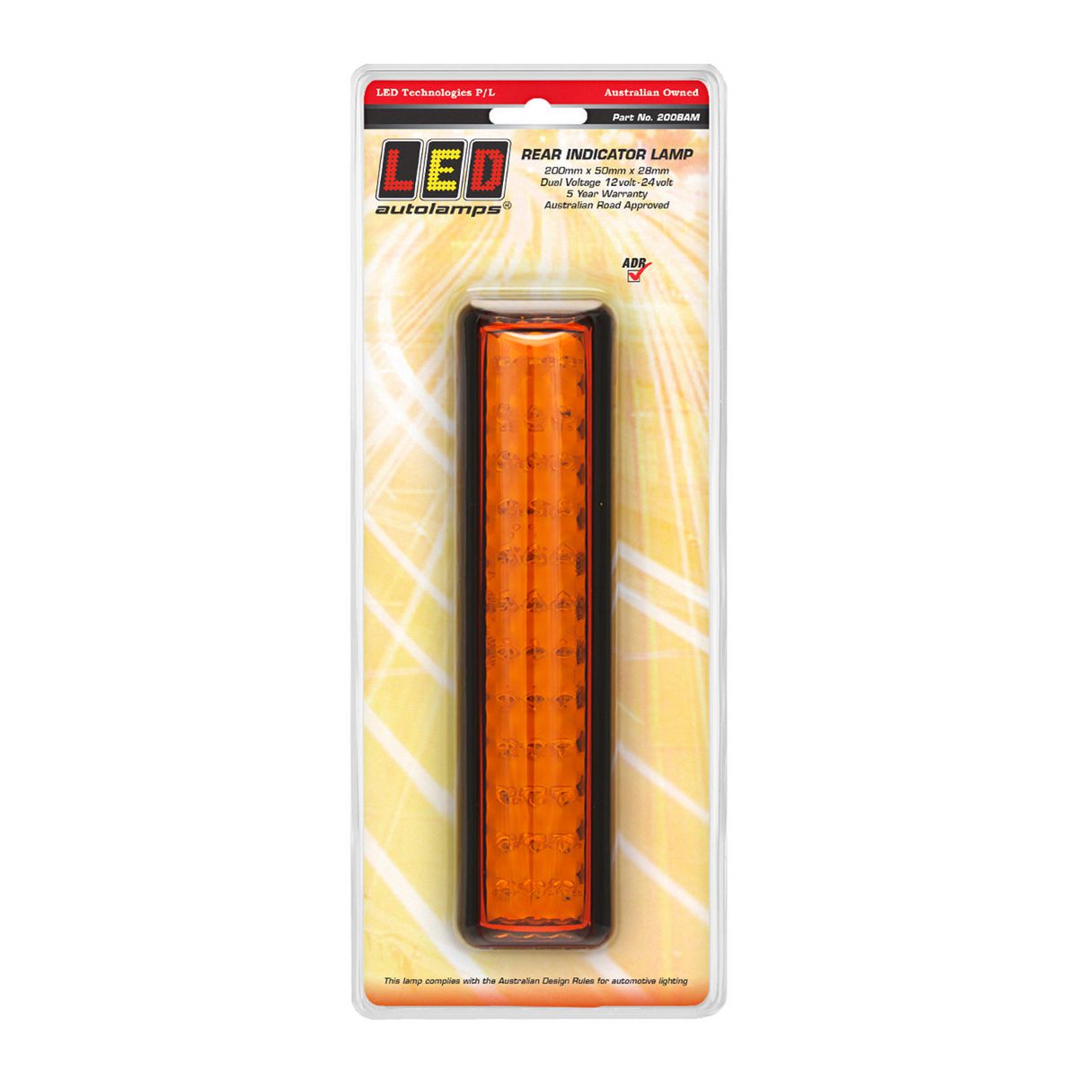LED Autolamps Rear Indicator Light LED 12/24V 200BAM