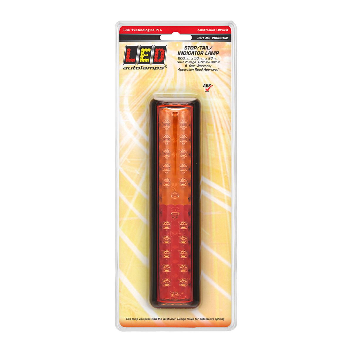 LED Autolamps Stop/Tail/Indicator Light LED 12/24V 200BSTIM