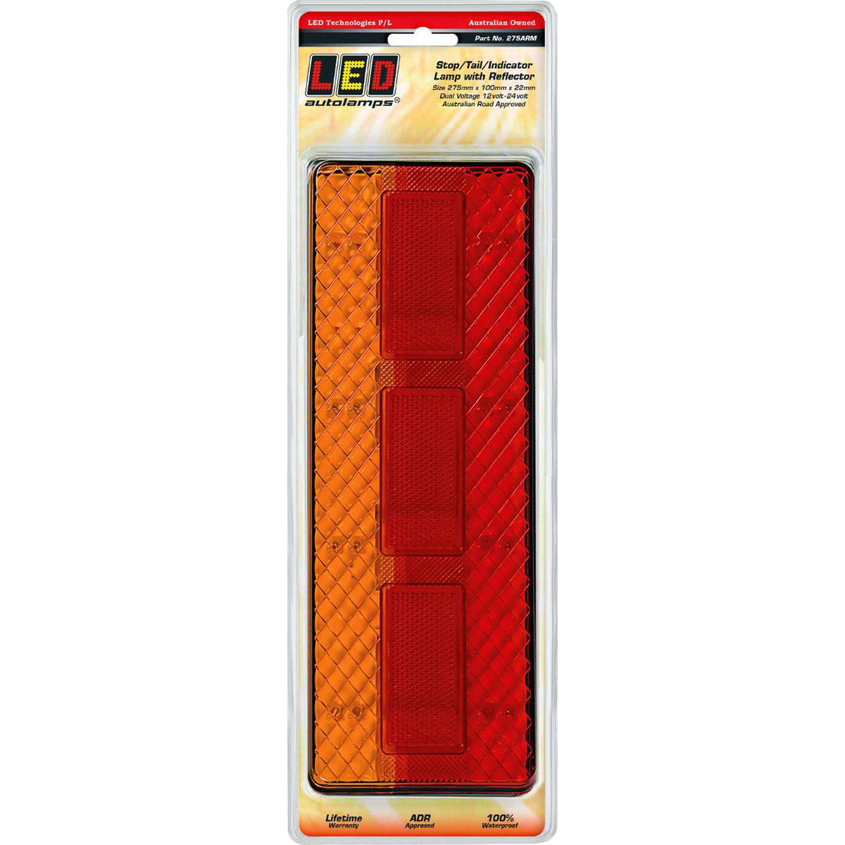 LED Autolamps Stop/Tail/Indicator/Reflector Light LED 12-24V 275ARM