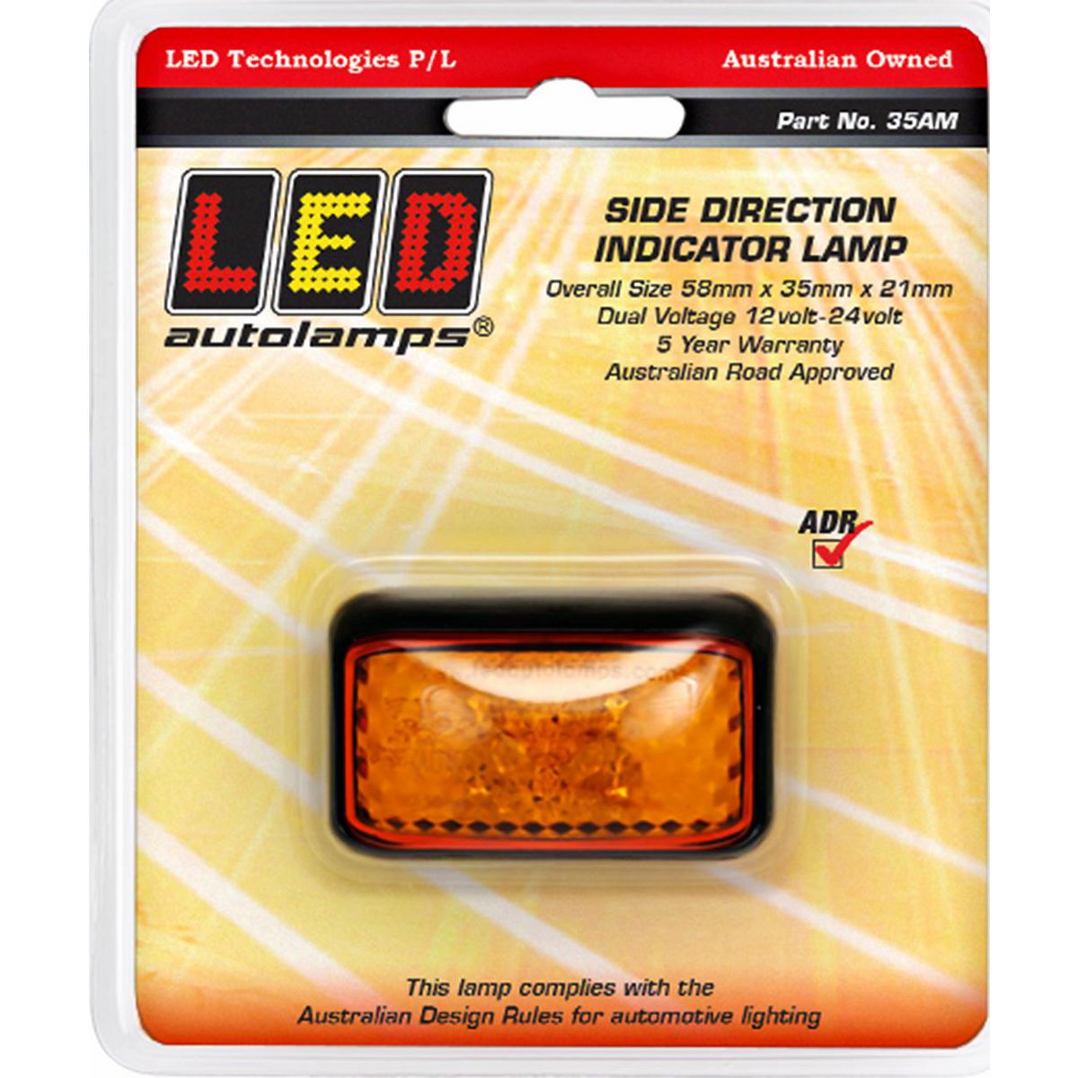 LED Autolamps Side Indicator Light LED 12/24V 35AM