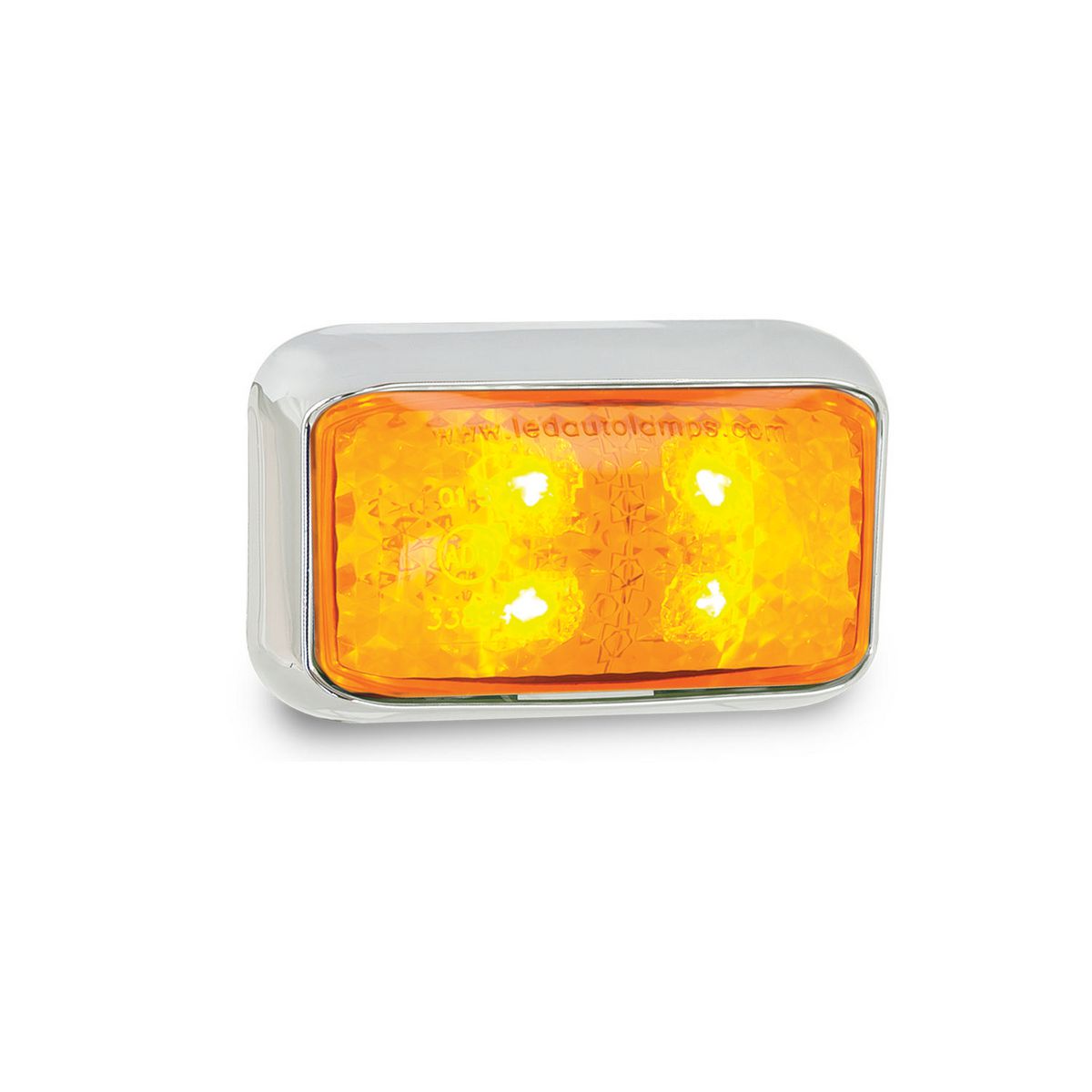 LED Autolamps 10/30V Chrome LED Side Direction Indicator With 40Cm Wire 35CAM