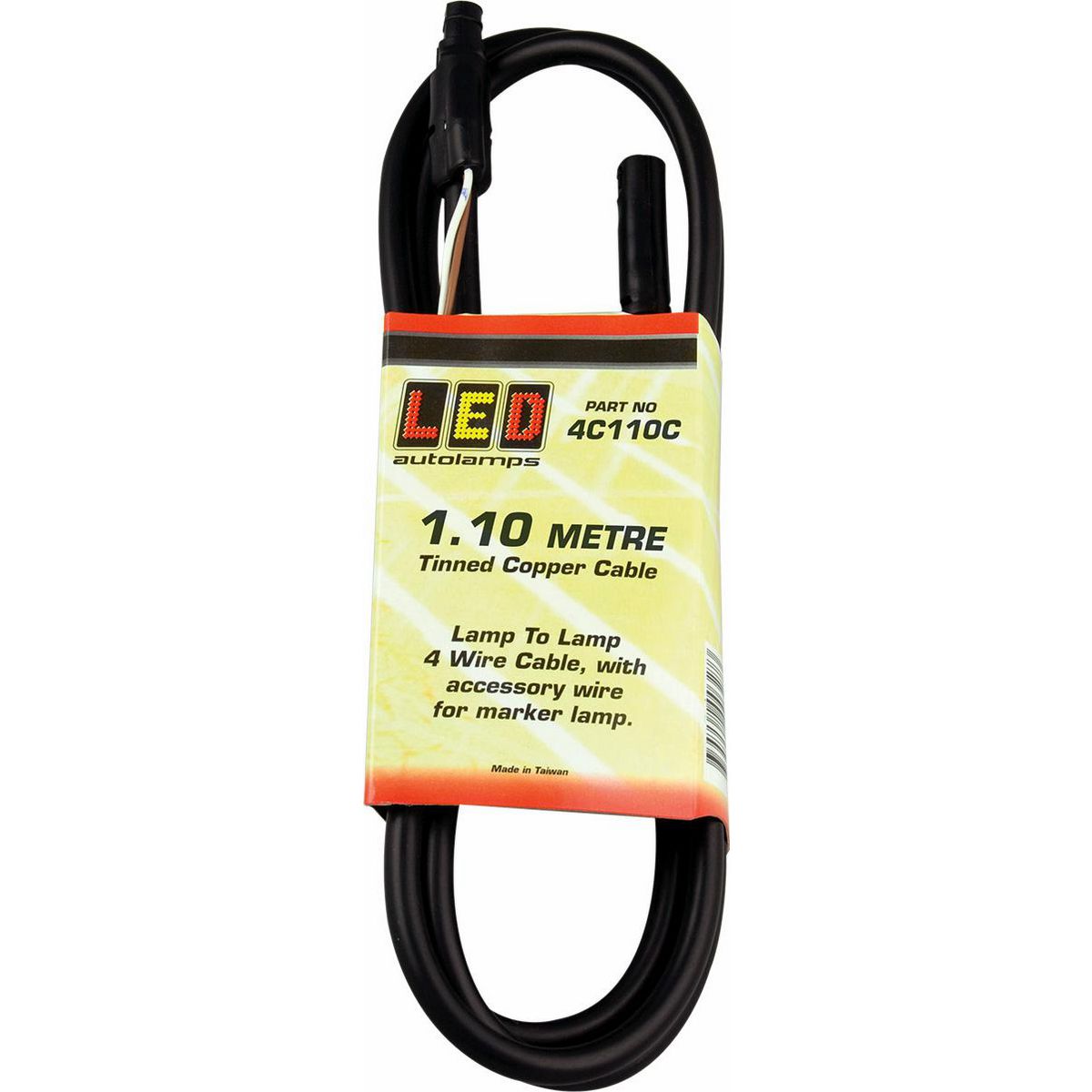LED Autolamps Trailer Cable Lamp To Lamp 1.1m Cable 4C110C