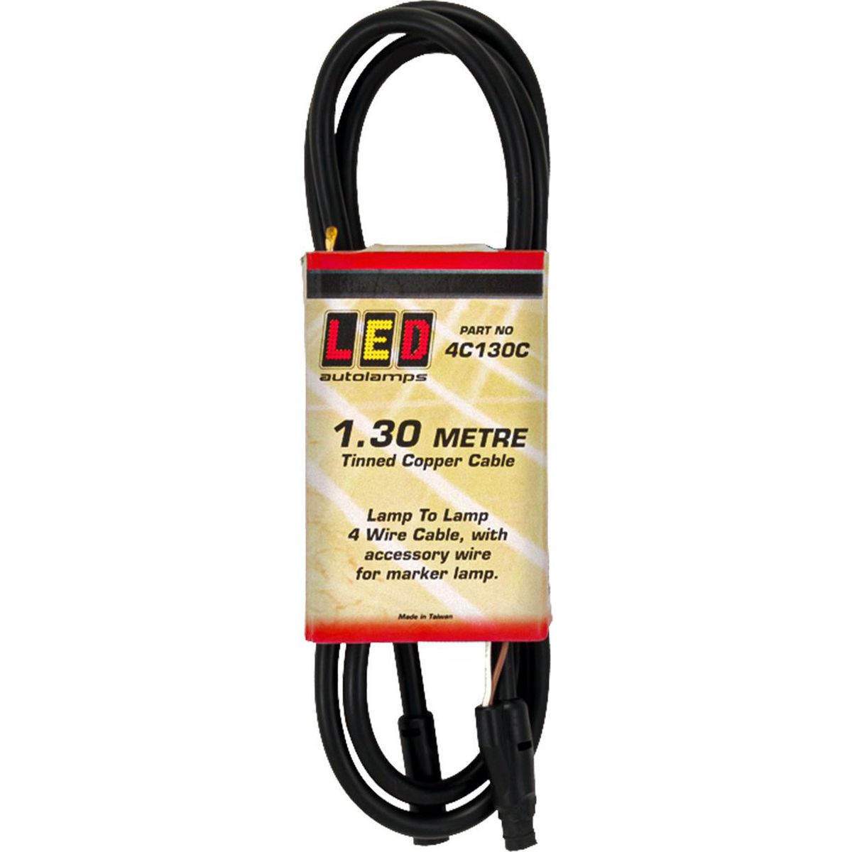 LED Autolamps Trailer Cable Lamp To Lamp 1.3m Cable 4C130C