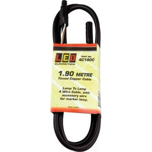 LED Autolamps Lamp To Lamp Cable 4 Core 1.9M Suit Led Autolamps 4C190C
