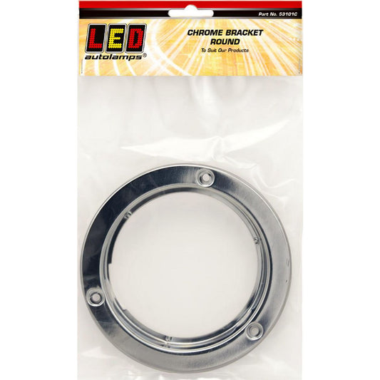 LED Autolamps Steel Flange Chrome Plated (Suits Rounds Series Lights) 53101C