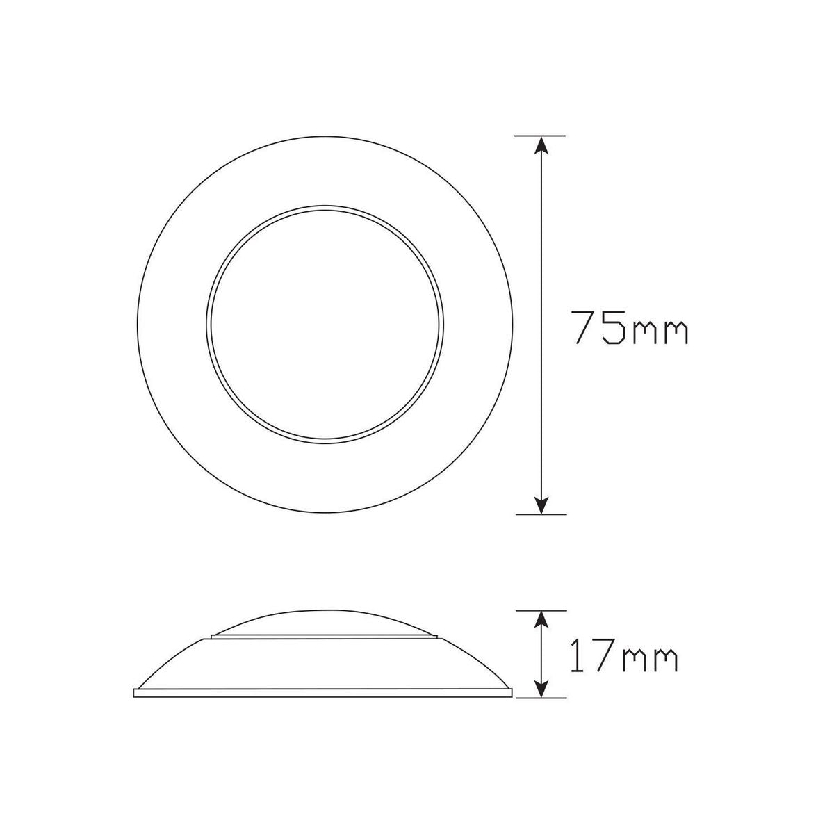 LED Autolamps Interior Light LED 12V Flush Mount 7524W