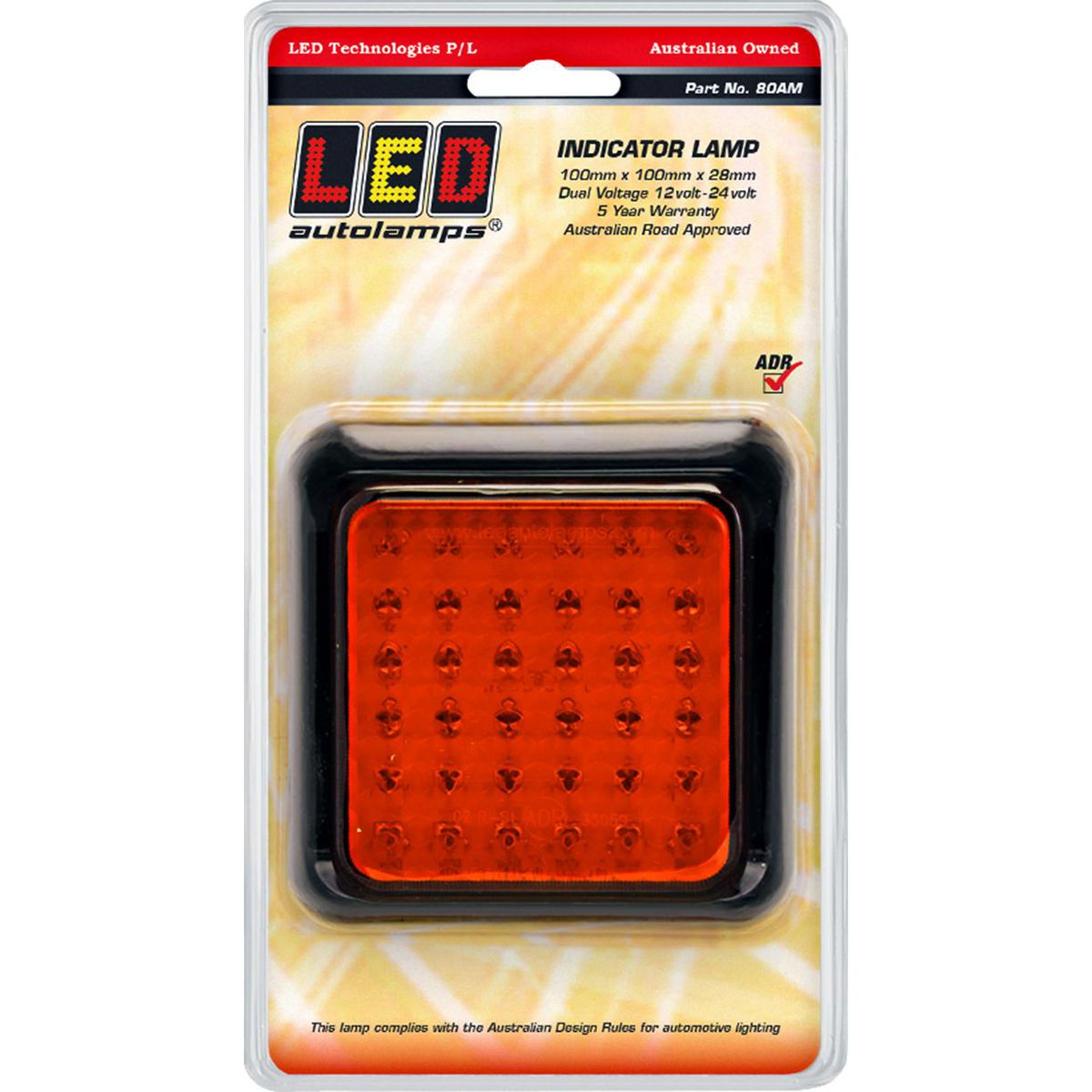 LED Autolamps Rear Indicator Light LED 12/24V 80AM