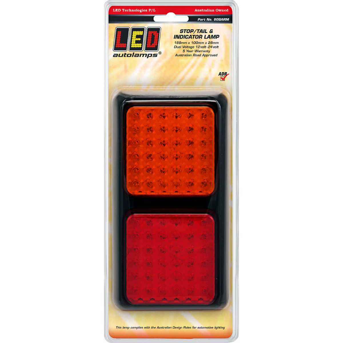 LED Autolamps Stop/Tail/Indicator Light LED 12/24V 80BARM