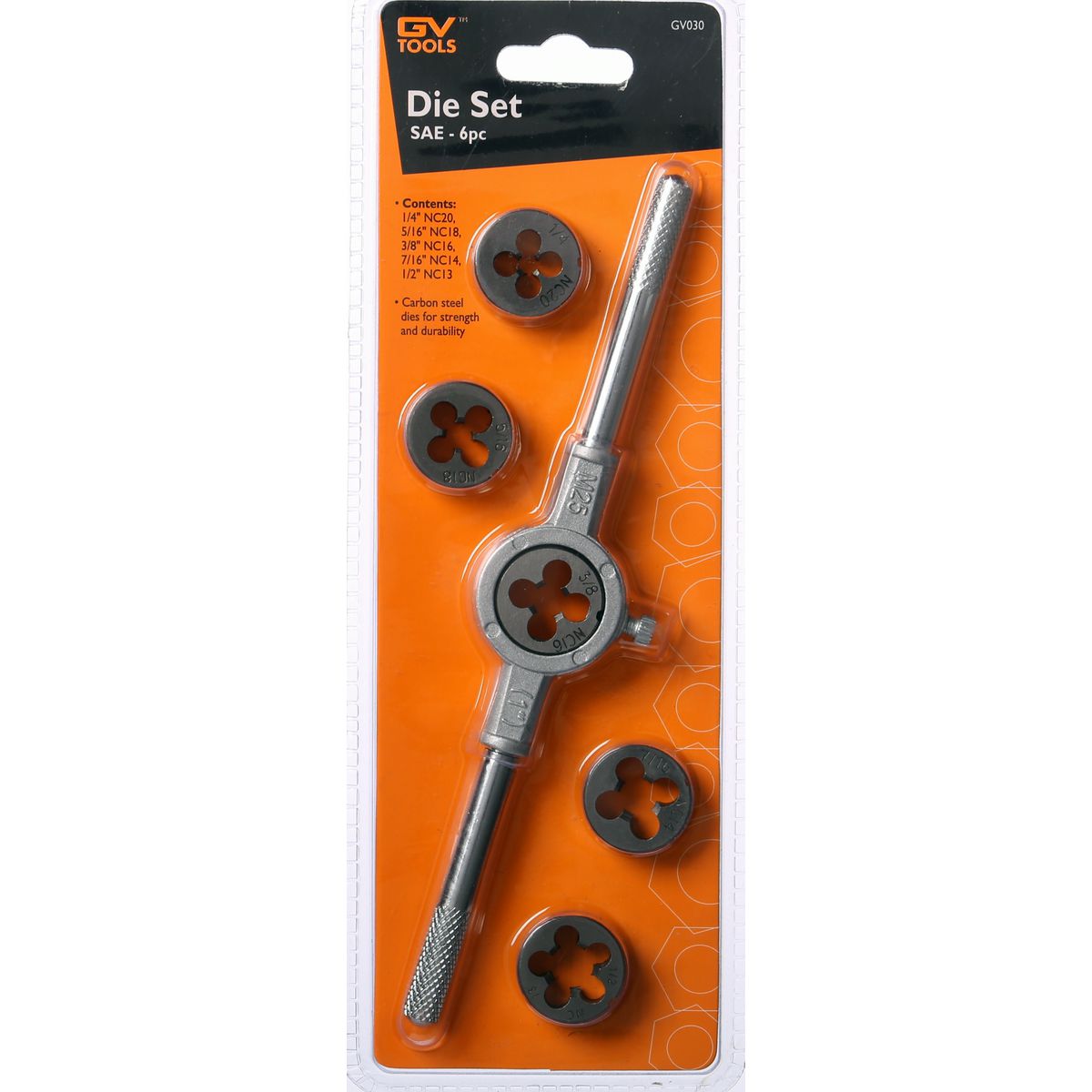 GV Tools Die Set 6pc SAE GV030