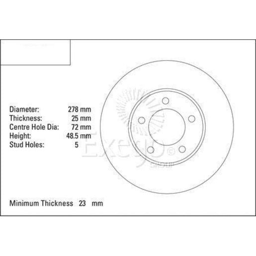 DBA Standard Brake Rotor Single Front DBA2954