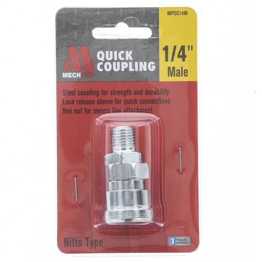 Mechpro Connector Coupler 1/4In M MPCC14M
