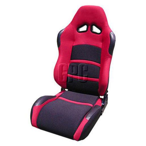 Autotecnica Comfort Cloth Reclining Sports Seats Pair Adr Approved Black SSP66BK