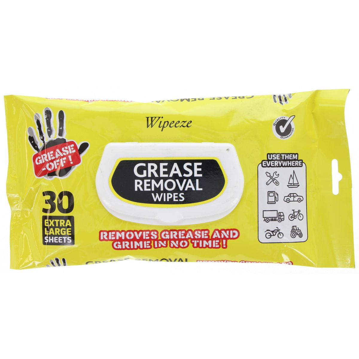 Wipeeze Grease-Off Wipes 30Pk G1209