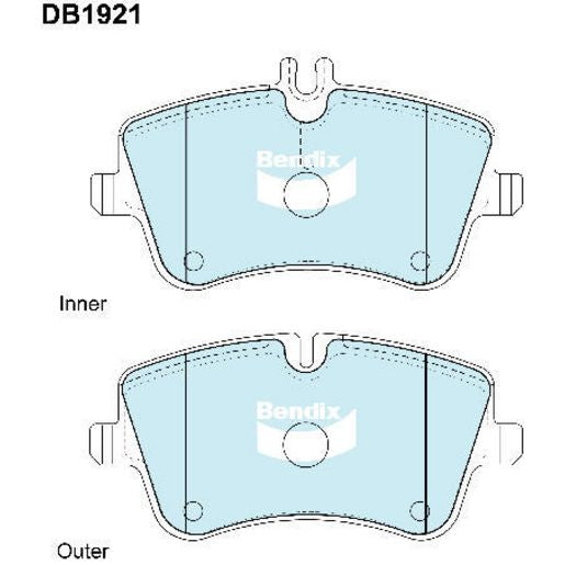 Bendix Ultimate Brake Pad Set Front DB1921 ULT