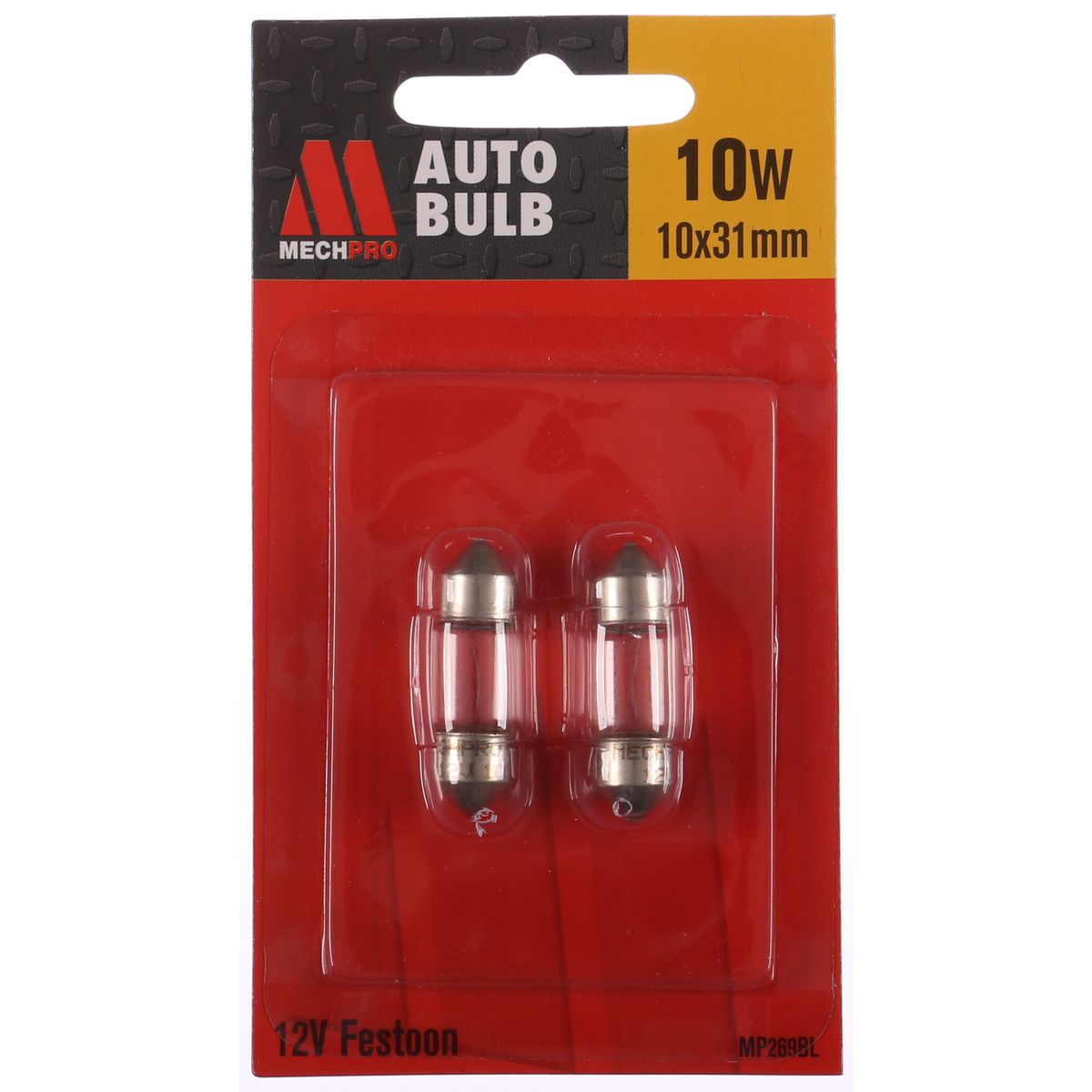 Mechpro Festoon Globe 10W 10Mm X 31Mm (Pr) MP269BL