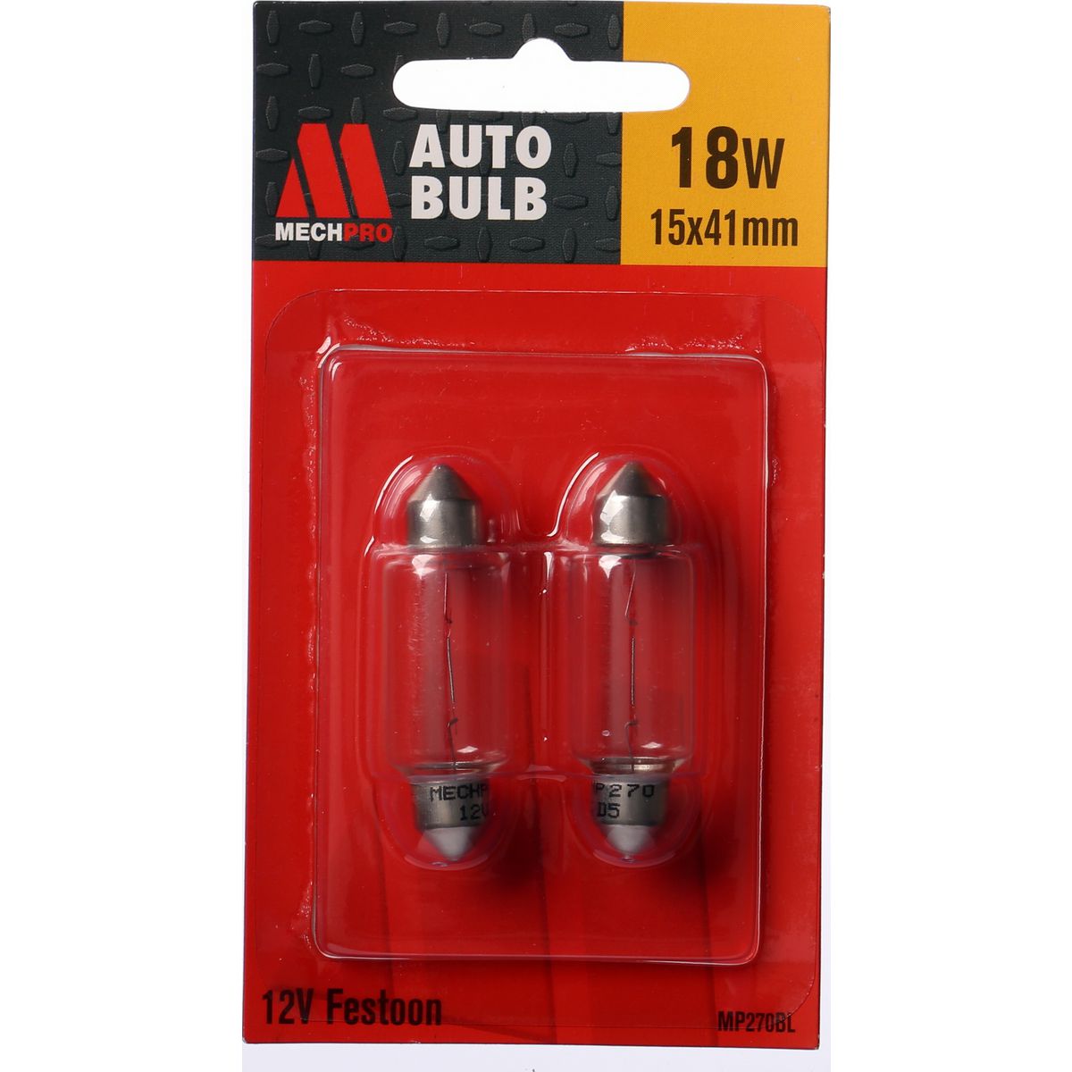 Mechpro Festoon Globe 18W 15mm X 41mm (Pr) MP270BL