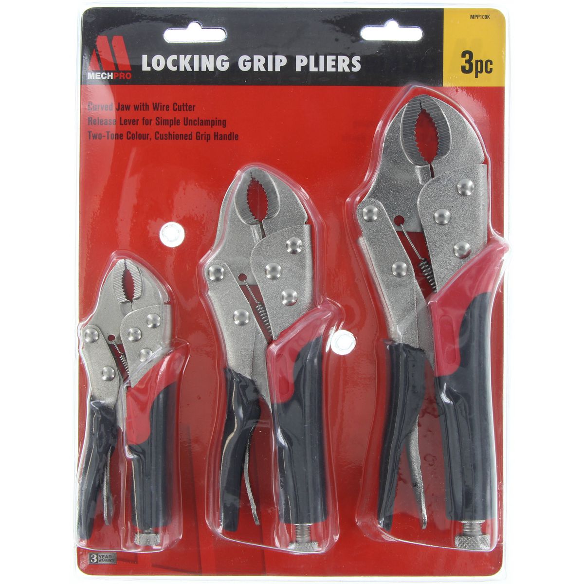 Mechpro Locking Pliers 3Pc MPP109K