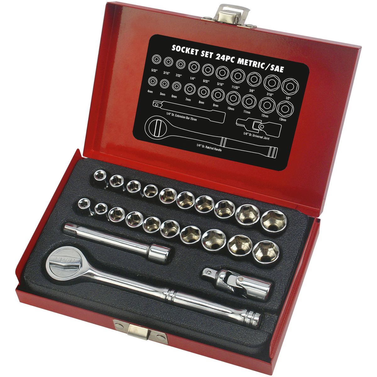 Mechpro Socket Set 23 Piece 1/4In Drive MPSK106K