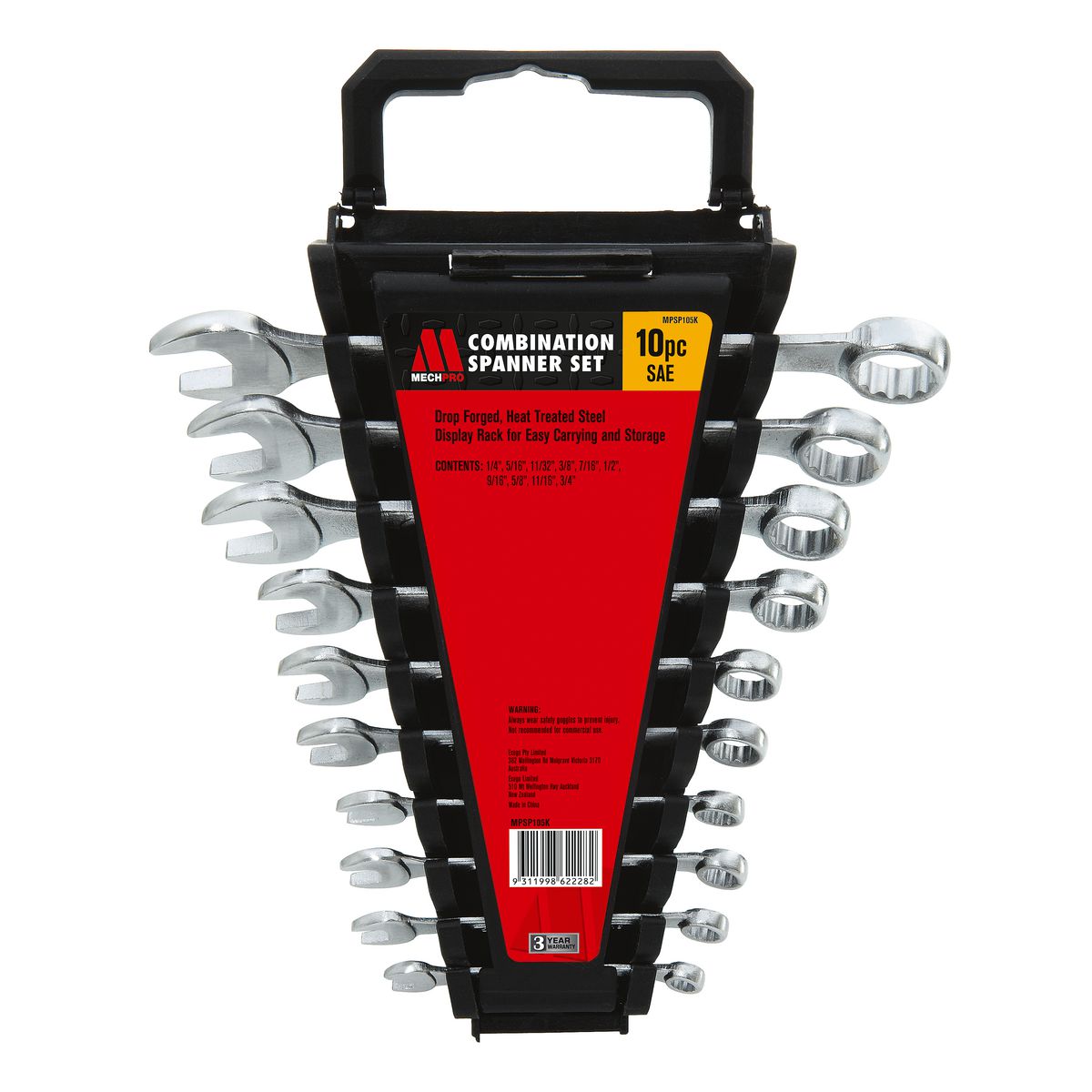 Mechpro Combination Spanner Set 10Pc Sae MPSP105K